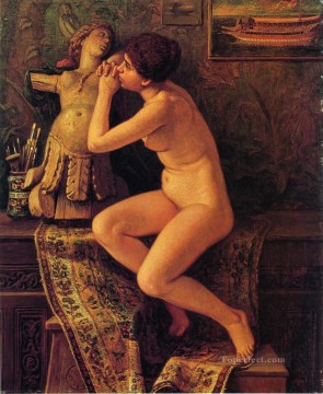  nude Oil Painting - The Venetian Model nude Elihu Vedder